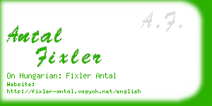 antal fixler business card